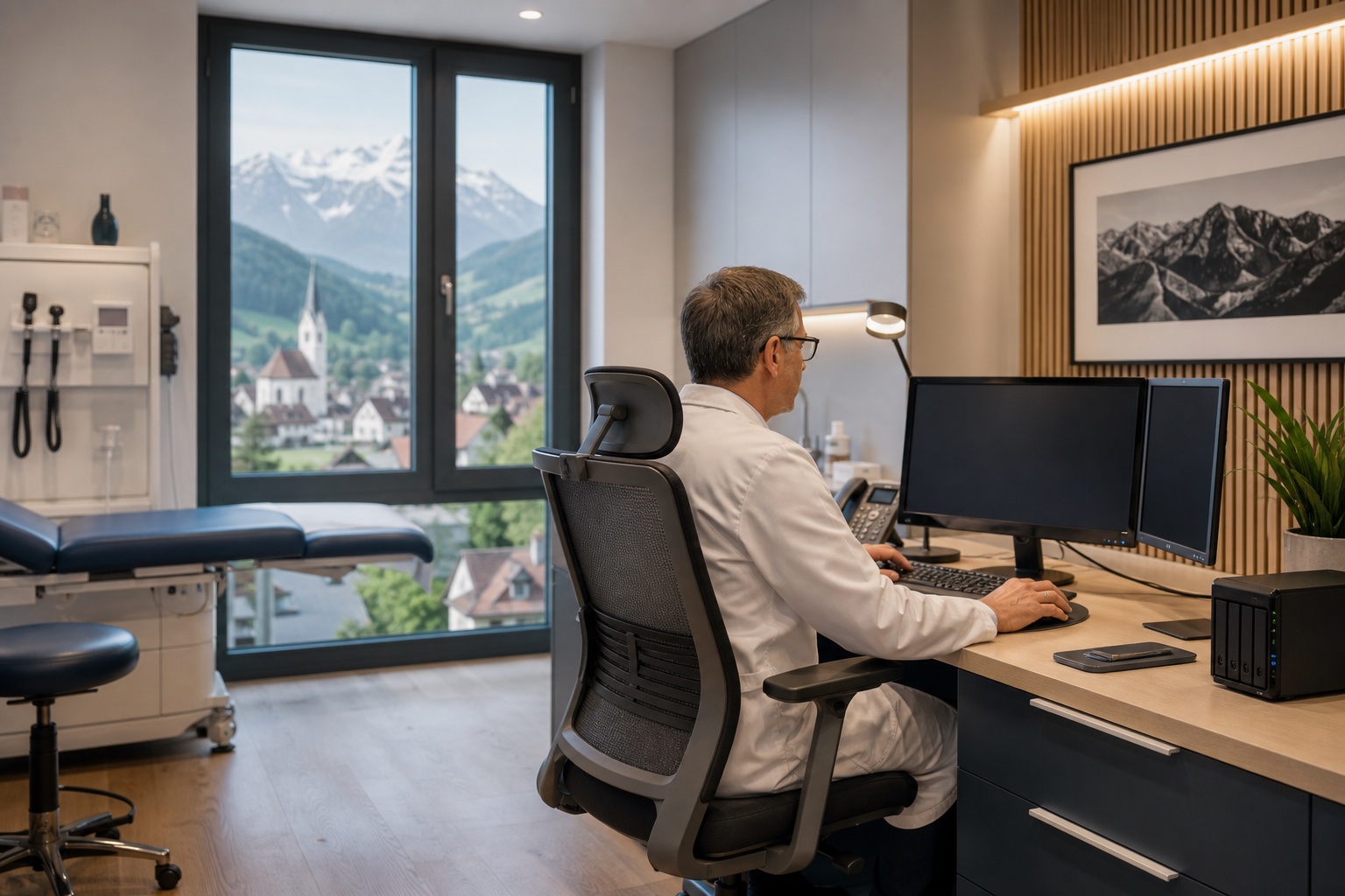 Sicherer digitaler Arbeitsplatz in einer Arztpraxis